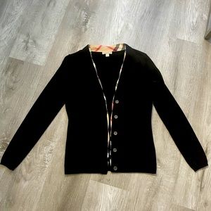 Burberry Brit Knit Nova Check Trim Cardigan